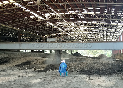 Large indoor compost machine for fast composting